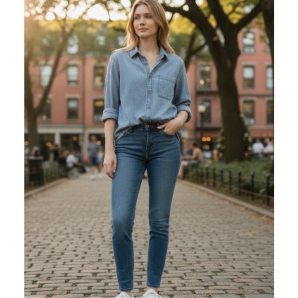 Signature Levi Strauss Denim Button Down Shirt